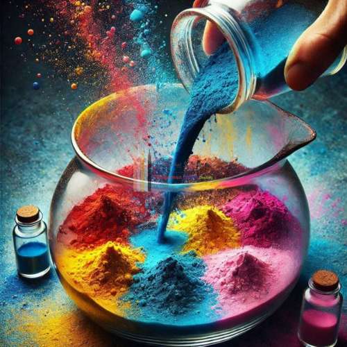 رنگ پودری را با چی مخلوط کنیم؟