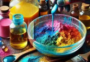 رنگ پودری را با چی مخلوط کنیم؟