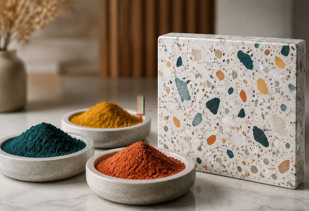 نحوه استفاده از رنگ پودری در سنگ مصنوعی
